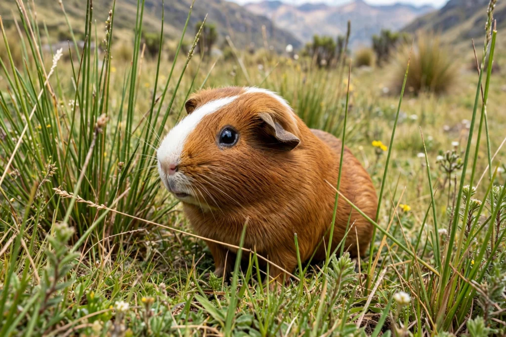 Guinea pig in the Andes, where guinea pigs come from