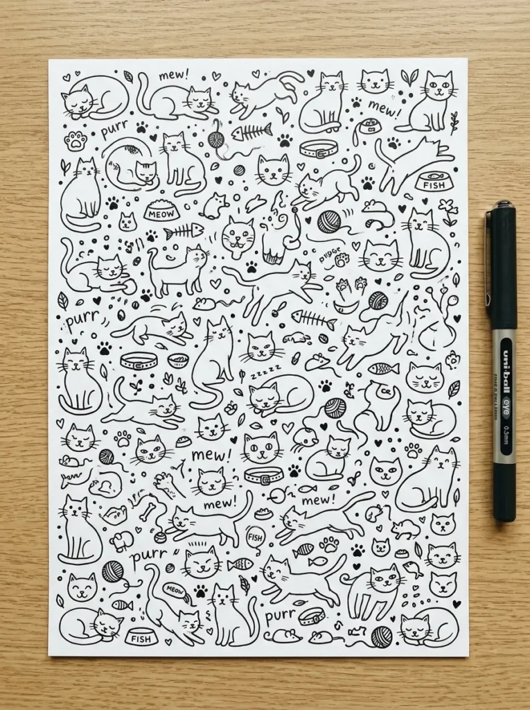Cute Cat Drawing Ideas