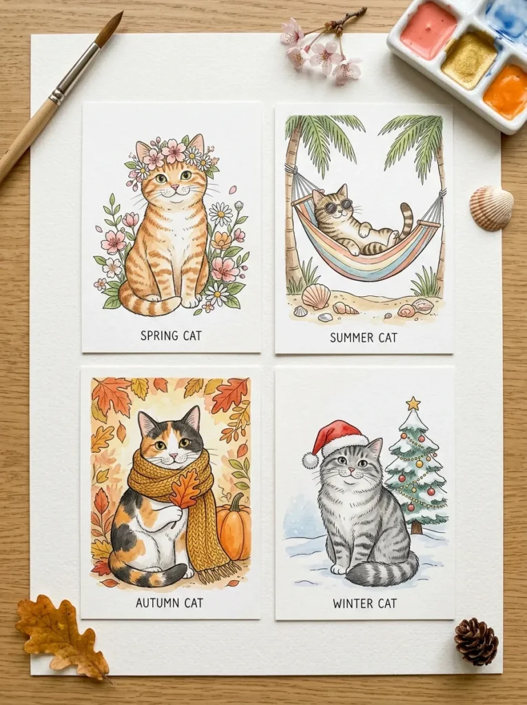 Cute Cat Drawing Ideas
