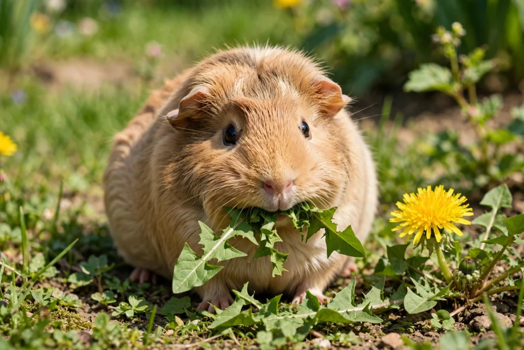 can guinea pigs eat dandelions