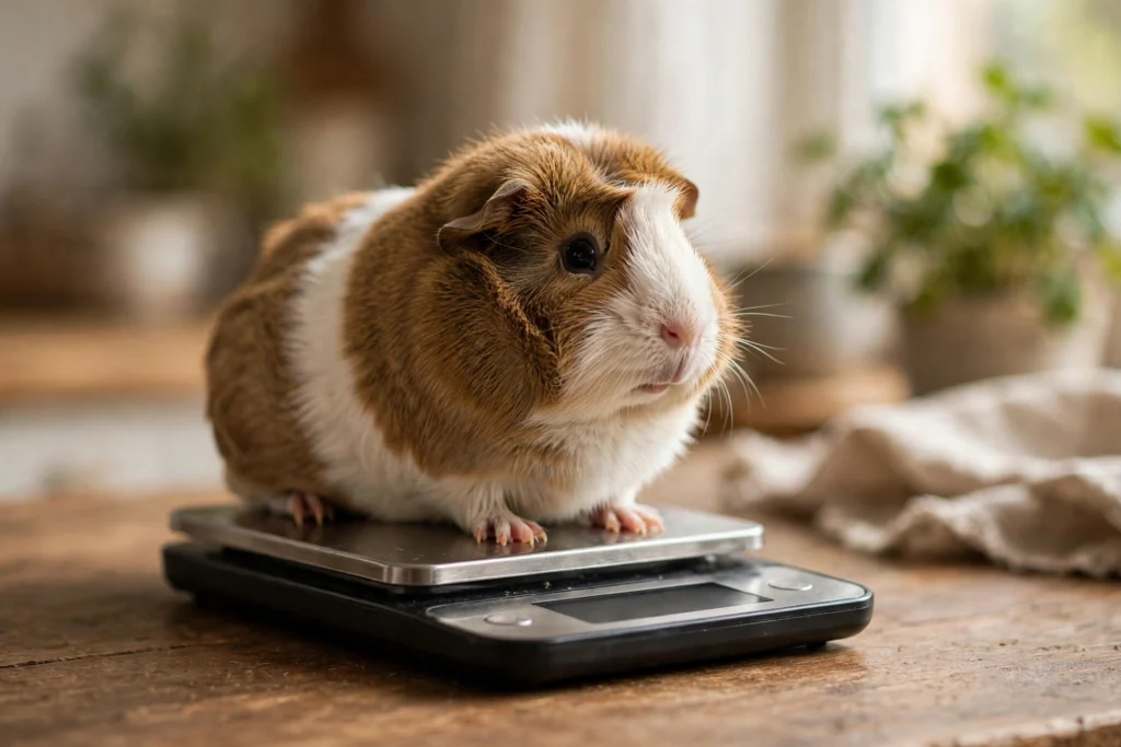 how much should a guinea pig weigh